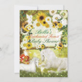 Cartes d'invitation pour Baby Shower Licorne Encha (Devant)