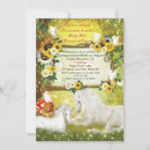 Cartes d'invitation pour Baby Shower Licorne Encha (Dos)