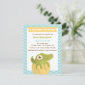 Cartes d'invitation pour Baby Shower Little Alliga (Debout devant)