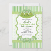 Cartes d'invitation pour Baby Shower pour triplés  (Devant)