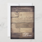 Cartes d'invitation pour Baby Shower Rustique en B (Dos)