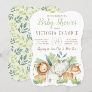 Cartes d'invitation pour Baby Shower sur le thème 