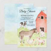 Cartes d'invitation pour Baby Shower sur le thème (Devant / Derrière)