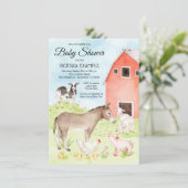 Cartes d'invitation pour Baby Shower sur le thème (Debout devant)