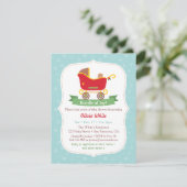 Cartes d'invitation pour Baby Shower Thème Traînea (Debout devant)