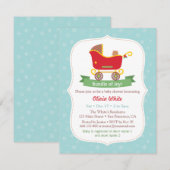 Cartes d'invitation pour Baby Shower Thème Traînea (Devant / Derrière)