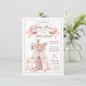 Cartes d'invitation pour Baby Shower Tribal TeePee (Debout devant)