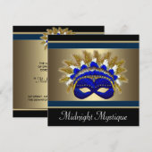 Cartes d'invitation pour bal masqué (Devant / Derrière)