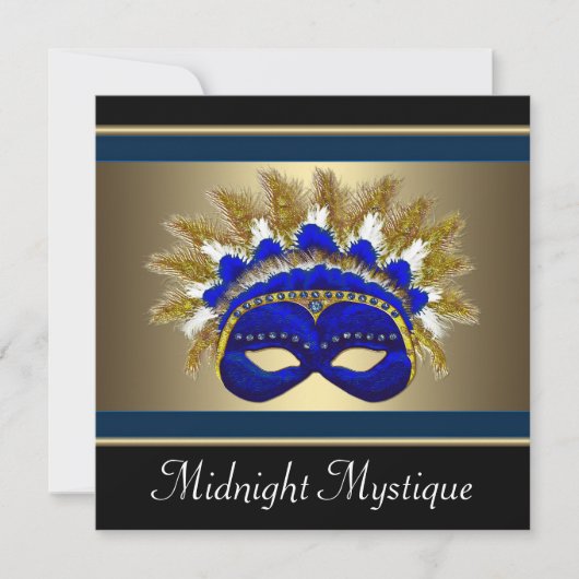 Cartes d'invitation pour bal masqué (Devant)