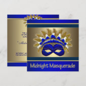 Cartes d'invitation pour bal masqué (Devant / Derrière)