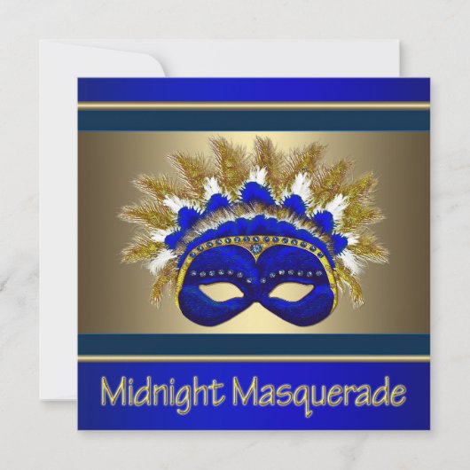 Cartes d'invitation pour bal masqué (Devant)