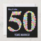 Cartes d'invitation pour ballons de fête d'anniver (Devant)