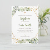 Cartes d'invitation pour baptême de filles (Debout devant)