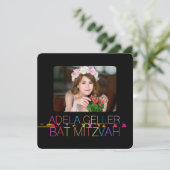 Cartes d'invitation pour bar mitzvah PixDezines né (Debout devant)