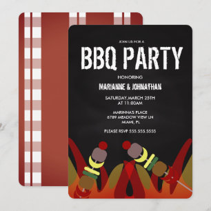 Cartes d'invitation pour barbecue à brochettes de