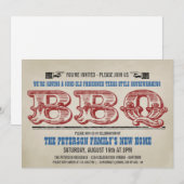 Cartes d'invitation pour barbecue de pendaison de (Devant / Derrière)