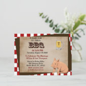 Cartes d'invitation pour barbecue en couple (Debout devant)