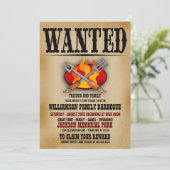 Cartes d'invitation pour barbecue familial recherc (Debout devant)