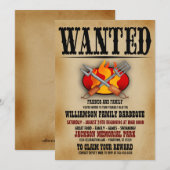 Cartes d'invitation pour barbecue familial recherc (Devant / Derrière)
