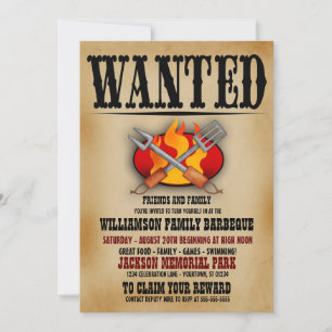 Cartes d'invitation pour barbecue familial recherc