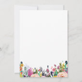 Cartes d'invitation pour bébés à fleurs colorées (Dos)