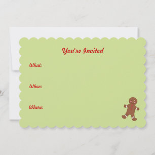 Cartes d'invitation pour biscuits de Noël