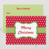 Cartes d'invitation pour biscuits de Noël (Devant / Derrière)