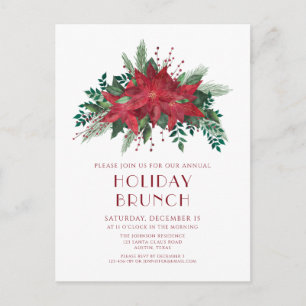 Cartes d'invitation pour brunch de vacances avec p