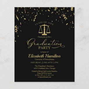 Cartes d'invitation pour budget de fête de remise 