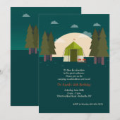 Cartes d'invitation pour camping (Devant / Derrière)