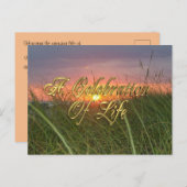 Cartes d'invitation pour célébration de vie Couche (Devant / Derrière)