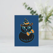 Cartes d'invitation pour chat d'Halloween (Debout devant)