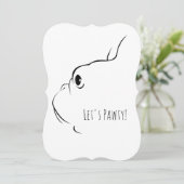 Cartes d'invitation pour chien bouledogue français (Debout devant)