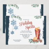 Cartes d'invitation pour cocktail d'hiver (Devant / Derrière)