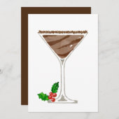 Cartes d'invitation pour Cocktail Martini au Choco (Devant / Derrière)