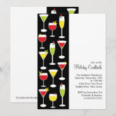 Cartes d'invitation pour cocktails de fêtes (Devant / Derrière)