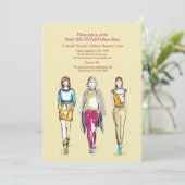 Cartes d'invitation pour défilé de mode (Debout devant)