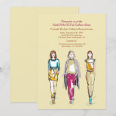 Cartes d'invitation pour défilé de mode (Devant / Derrière)