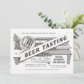 Cartes d'invitation pour dégustation de bière | Su (Debout devant)