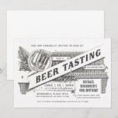 Cartes d'invitation pour dégustation de bière | Su (Devant / Derrière)