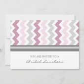 Cartes d'invitation pour déjeuner nuptial Chevron  (Devant)