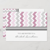 Cartes d'invitation pour déjeuner nuptial Chevron  (Devant / Derrière)