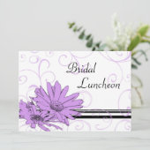 Cartes d'invitation pour déjeuner nuptial de fleur (Debout devant)