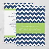 Cartes d'invitation pour déjeuner nuptiale Lime Bl (Devant / Derrière)