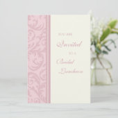 Cartes d'invitation pour déjeuner nuptiale Pink Sw (Debout devant)