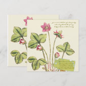 Cartes d'invitation pour dîner botanique Fleur sau (Devant / Derrière)