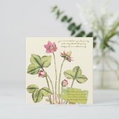 Cartes d'invitation pour dîner botanique Fleur sau (Debout devant)