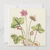 Cartes d'invitation pour dîner botanique Fleur sau (Dos)