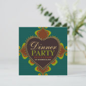 Cartes d'invitation pour dîner d'anniversaire de d (Debout devant)