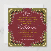 Cartes d'invitation pour dîner d'anniversaire des (Dos)